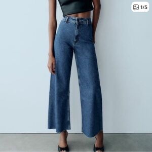 Zara Denim Flare Jeans in Blue